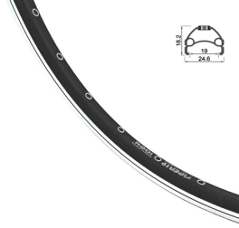 Ráfek RODI Viper 622x19 32d. černý